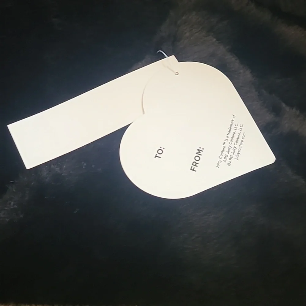 Juicy Couture Black Furry Scarf